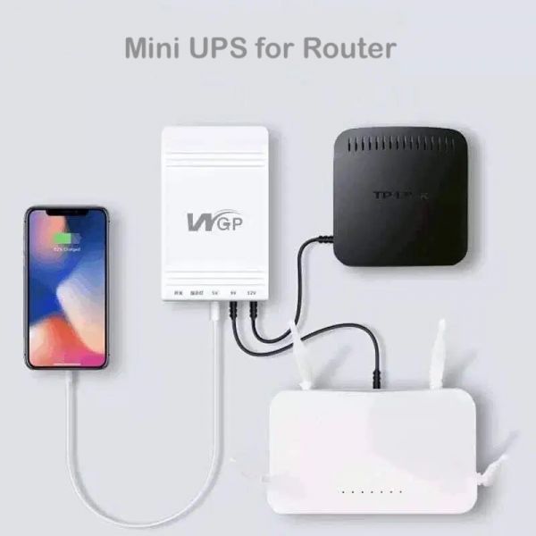 WGP Mini UPS (5V, 9V, 12V Output) Router + ONU Backup22 yes